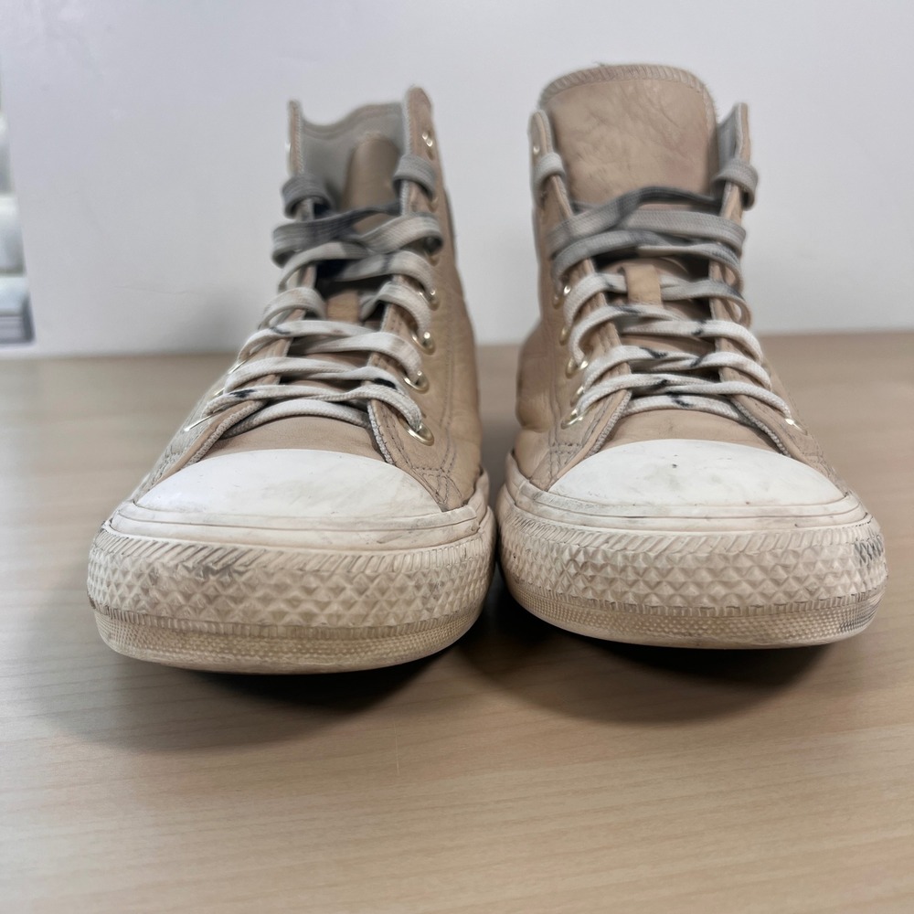 Converse Chuck Taylor All Star Women 9.5 Beige Leather High Top A03734C - Picture 10 of 10